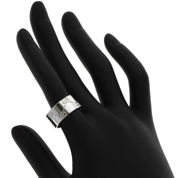 GUCCI 18k White Gold Ring - Picture 6 of 8